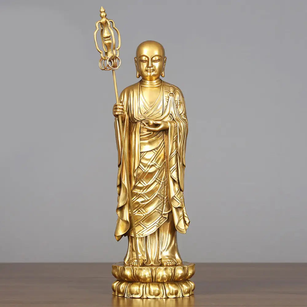 BWOOOH copper Bodhisattva statue - Ksitigarbha Bodhisattva Figurine Co