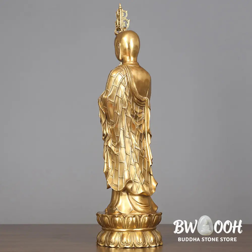 BWOOOH copper Bodhisattva statue - Ksitigarbha Bodhisattva Figurine Co