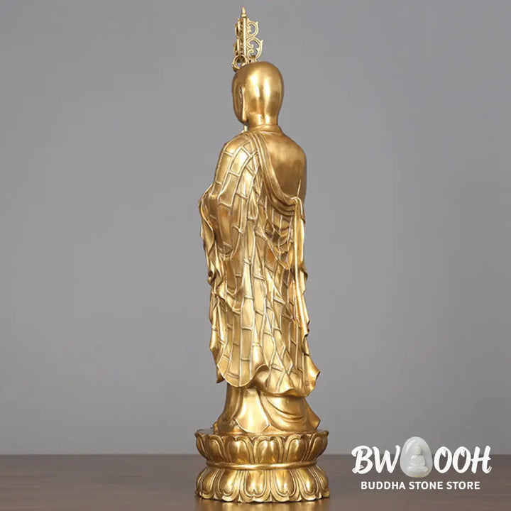 BWOOOH copper Bodhisattva statue - Ksitigarbha Bodhisattva Figurine Co