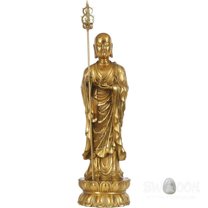 BWOOOH copper Bodhisattva statue - Ksitigarbha Bodhisattva Figurine Co