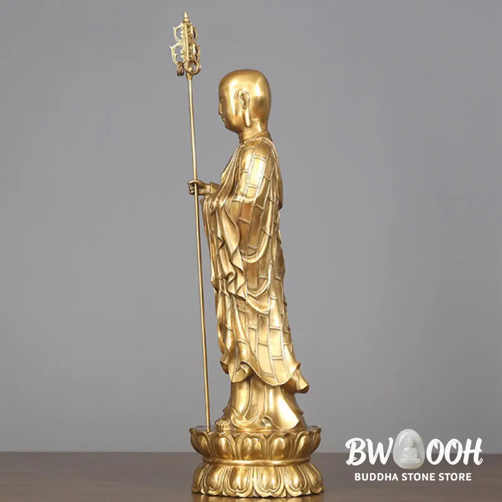 BWOOOH copper Bodhisattva statue - Ksitigarbha Bodhisattva Figurine Co