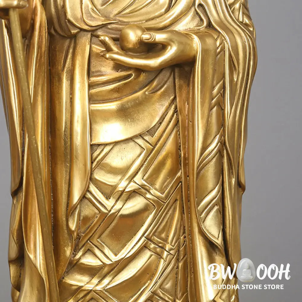 BWOOOH copper Bodhisattva statue - Ksitigarbha Bodhisattva Figurine Co