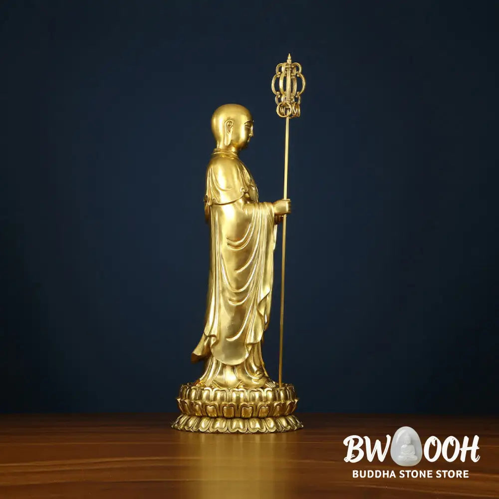 BWOOOH copper Bodhisattva statue - Ksitigarbha Bodhisattva Figurine Co