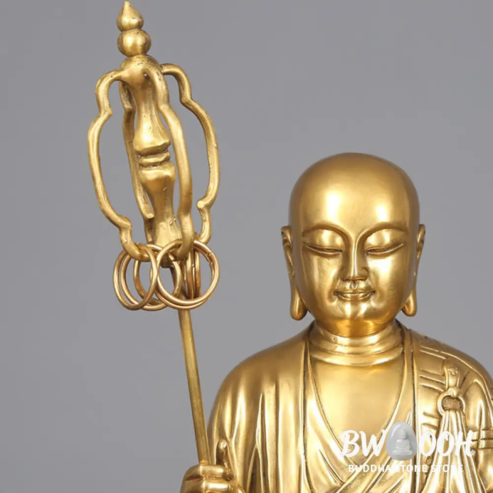 BWOOOH copper Bodhisattva statue - Ksitigarbha Bodhisattva Figurine Co