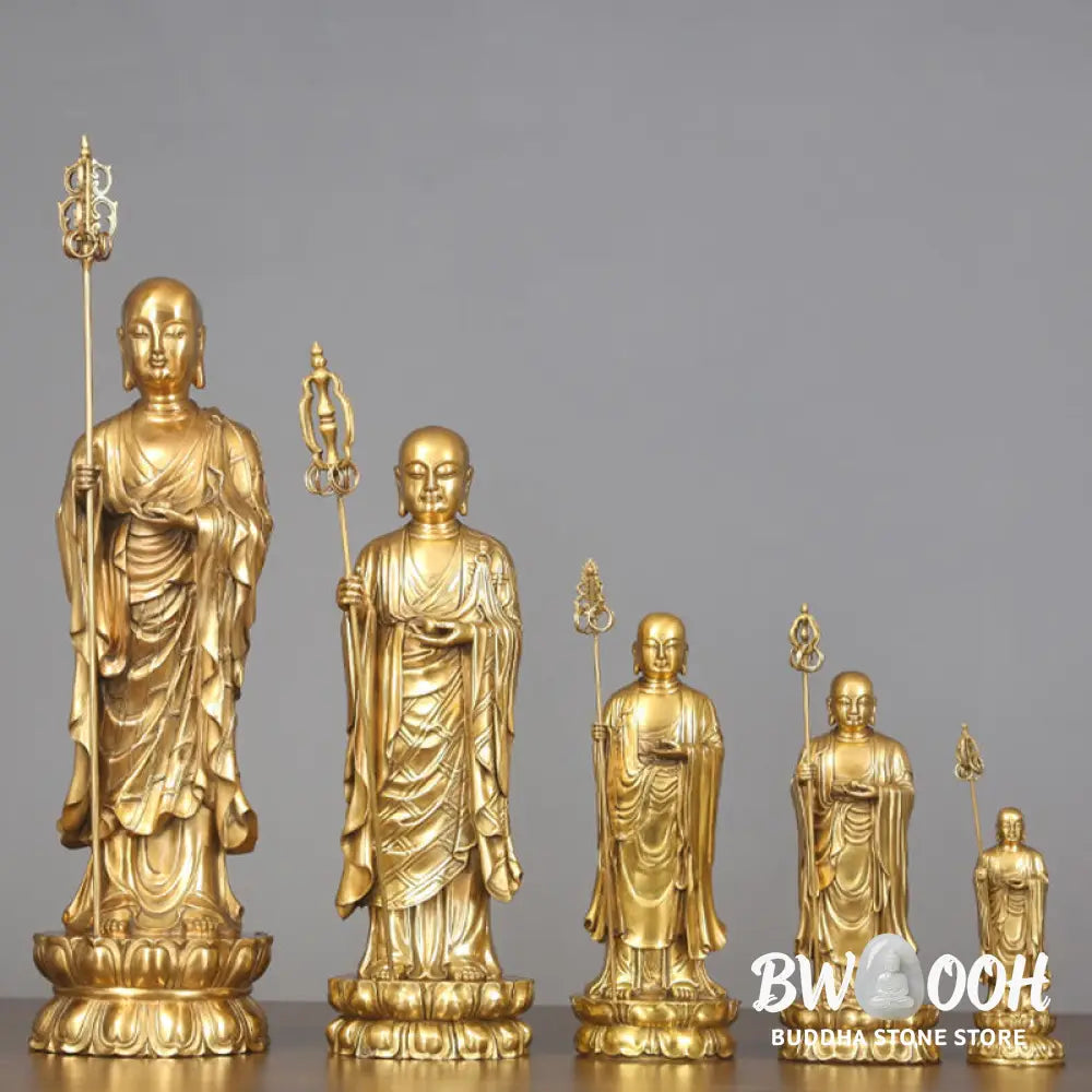BWOOOH copper Bodhisattva statue - Ksitigarbha Bodhisattva Figurine Co