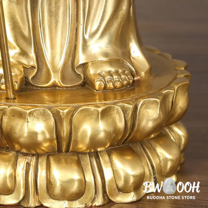 BWOOOH copper Bodhisattva statue - Ksitigarbha Bodhisattva Figurine Co
