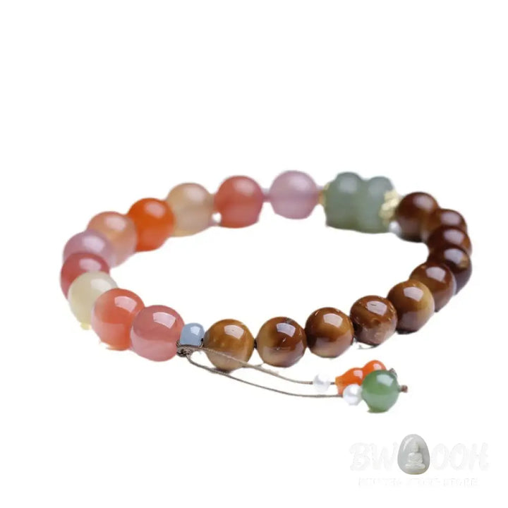 Buddha Stones Kuka Seed Yanyuan Agate Hetian Jade Wealth Protection Bracelet - BWOOOH - Kuka Seed&amp;Yanyuan Agate(Wrist
