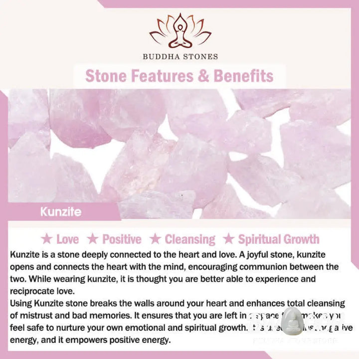 Buddha Stones Kunzite Hetian White Jade Gourd Love Spiritual Growth Bracelet - BWOOOH - Kunzite (Love ♥ Positive)