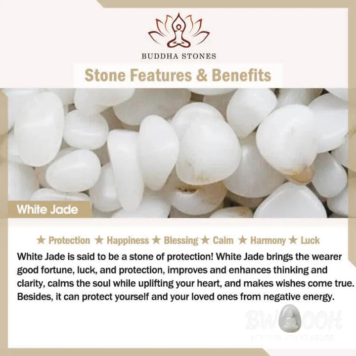 Buddha Stones Kunzite Hetian White Jade Gourd Love Spiritual Growth Bracelet - BWOOOH - Kunzite (Love ♥ Positive)