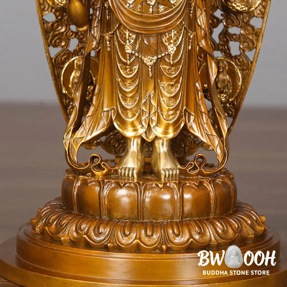 BWOOOH copper Kwan Yin statue - Kwan Yin Avalokitesvara Aura Harmon