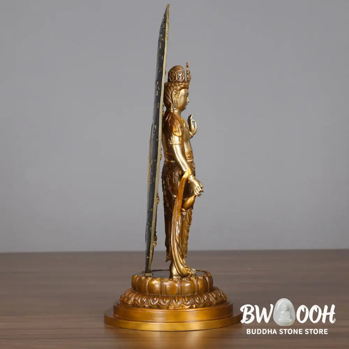 BWOOOH copper Kwan Yin statue - Kwan Yin Avalokitesvara Aura Harmon