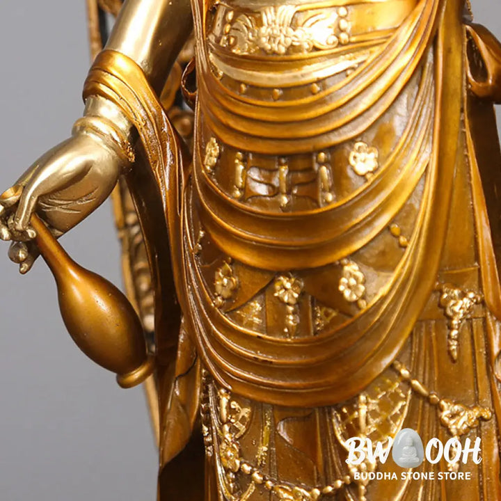 BWOOOH copper Kwan Yin statue - Kwan Yin Avalokitesvara Aura Harmon