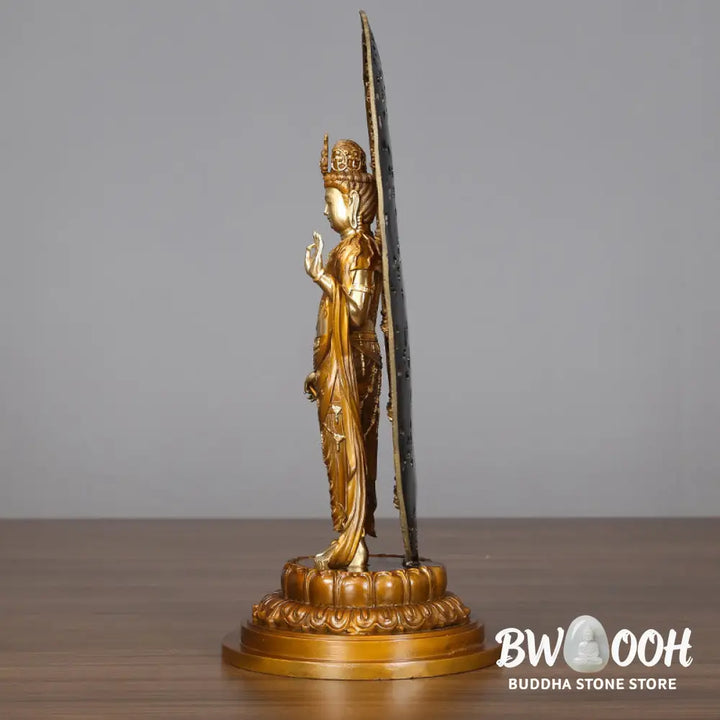 BWOOOH copper Kwan Yin statue - Kwan Yin Avalokitesvara Aura Harmon