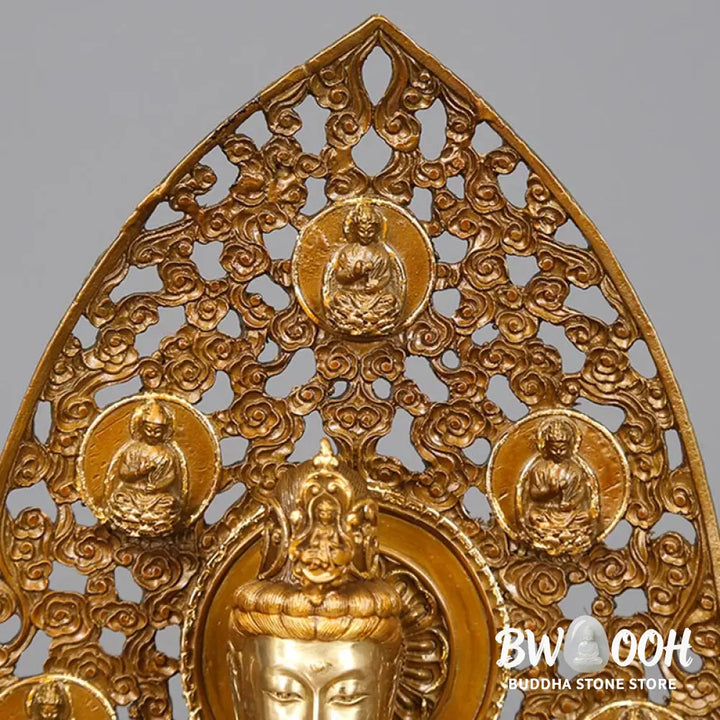 BWOOOH copper Kwan Yin statue - Kwan Yin Avalokitesvara Aura Harmon