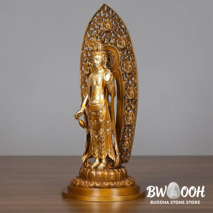 BWOOOH copper Kwan Yin statue - Kwan Yin Avalokitesvara Aura Harmon