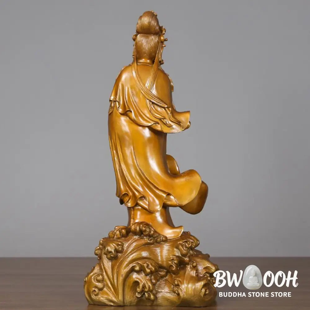 BWOOOH copper Kwan Yin statue - Kwan Yin Avalokitesvara Holding A V