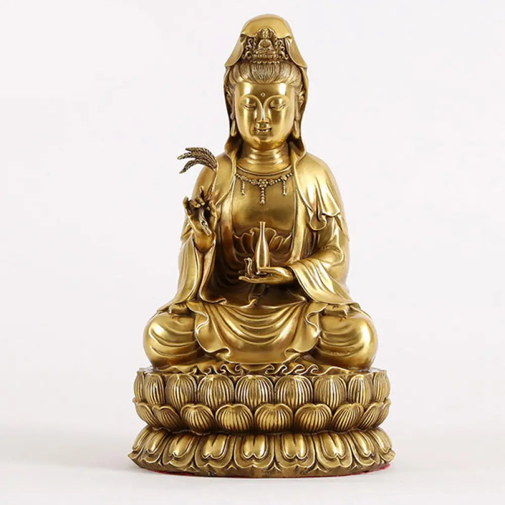 BWOOOH copper Kwan Yin statue - Kwan Yin Avalokitesvara Holding A W
