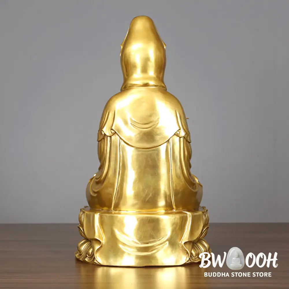 BWOOOH copper Kwan Yin statue - Kwan Yin Avalokitesvara Holding A W