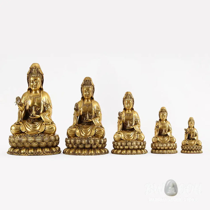 BWOOOH copper Kwan Yin statue - Kwan Yin Avalokitesvara Holding A W
