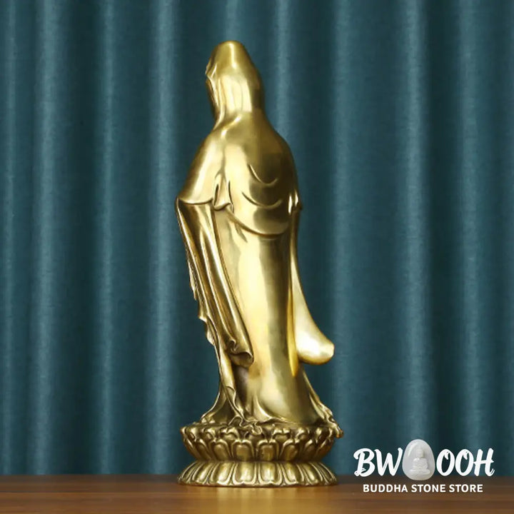 BWOOOH copper Kwan Yin statue - Kwan Yin Avalokitesvara Holding The