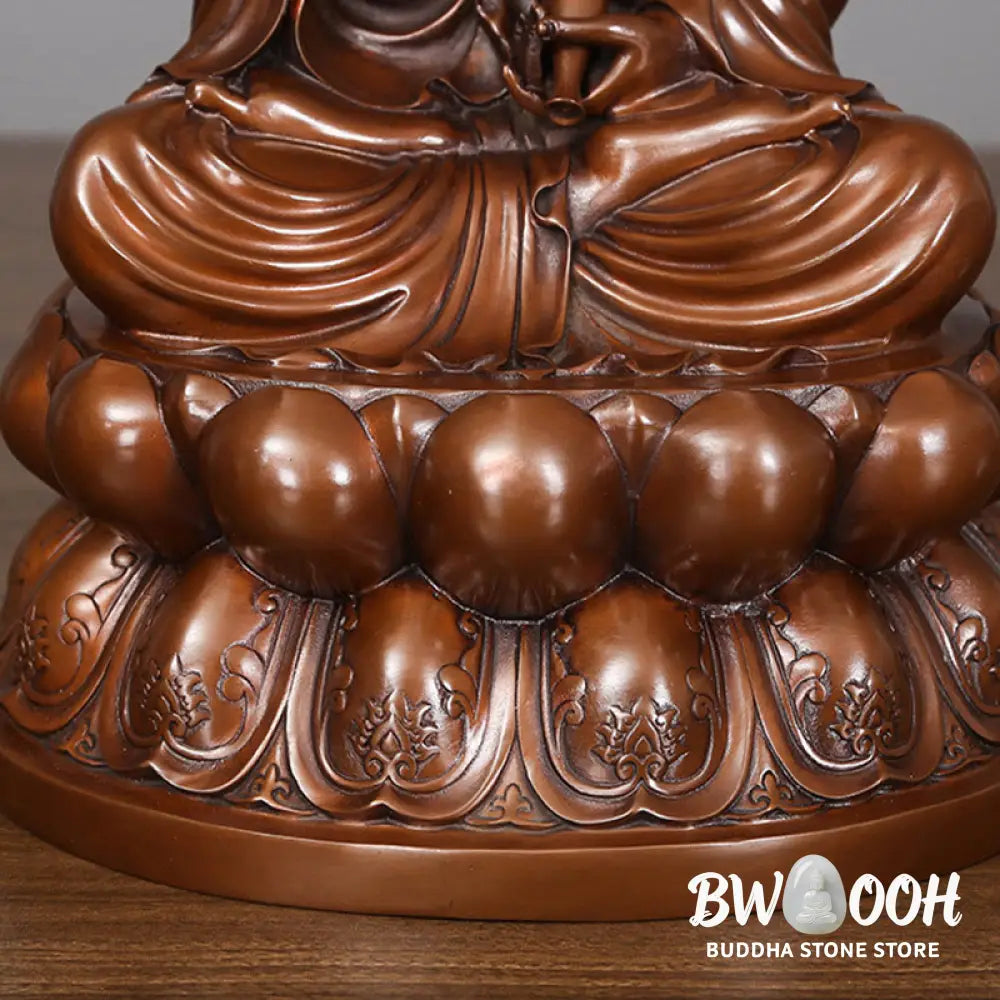 BWOOOH copper Kwan Yin statue - Kwan Yin Avalokitesvara Lotus Wealt