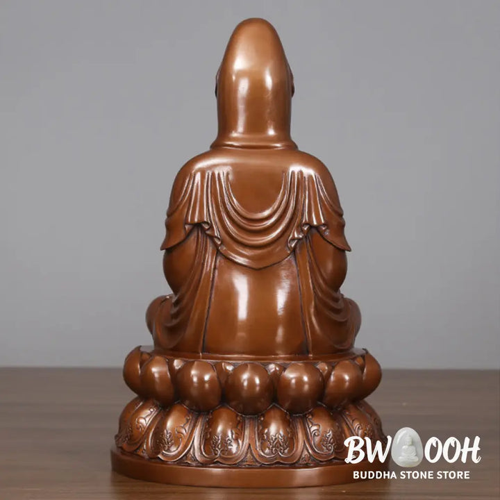 BWOOOH copper Kwan Yin statue - Kwan Yin Avalokitesvara Lotus Wealt