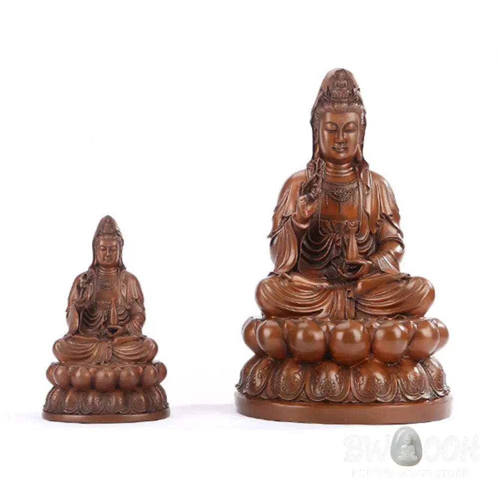 BWOOOH copper Kwan Yin statue - Kwan Yin Avalokitesvara Lotus Wealt