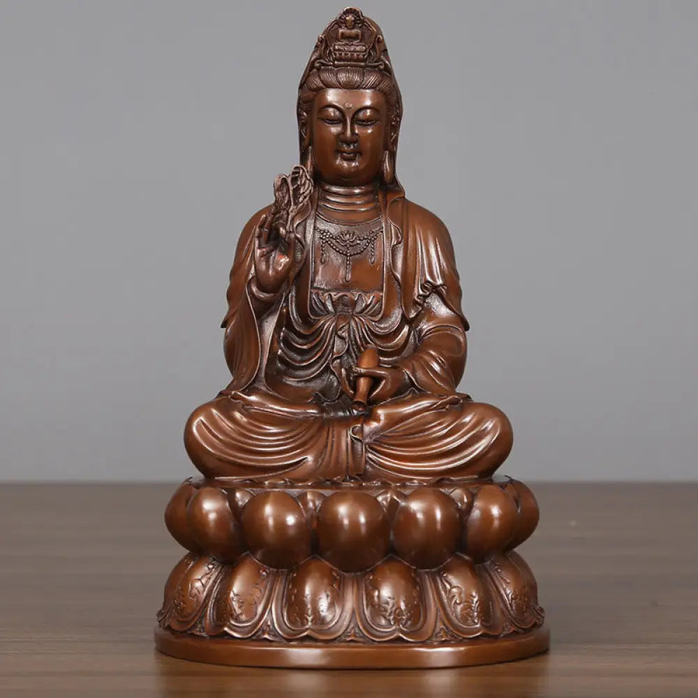 BWOOOH copper Kwan Yin statue - Kwan Yin Avalokitesvara Lotus Wealt