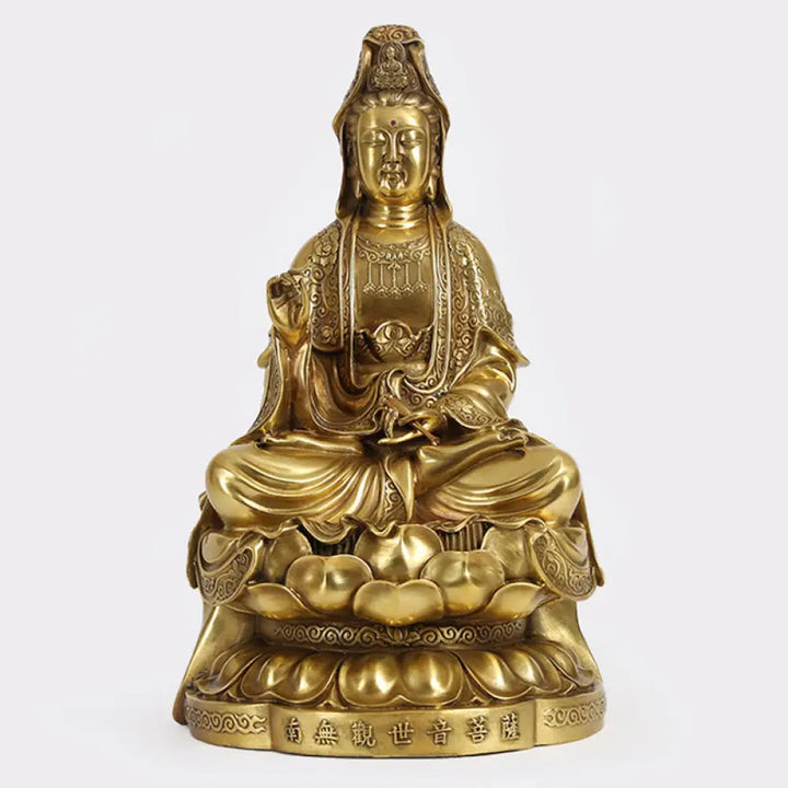 BWOOOH copper Kwan Yin statue - Kwan Yin Avalokitesvara Wealth Bras