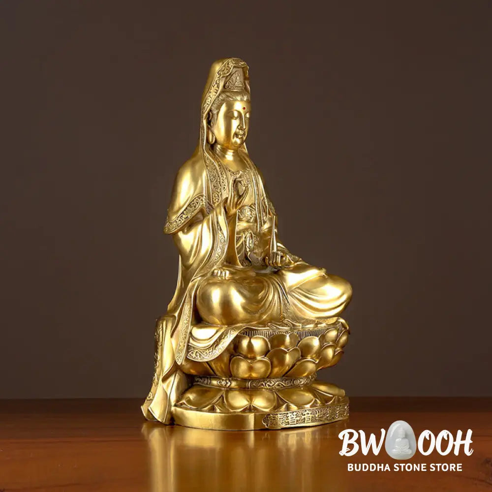 BWOOOH copper Kwan Yin statue - Kwan Yin Avalokitesvara Wealth Bras
