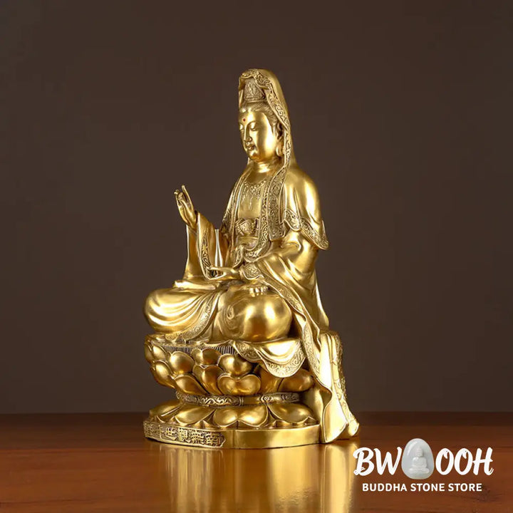 BWOOOH copper Kwan Yin statue - Kwan Yin Avalokitesvara Wealth Bras