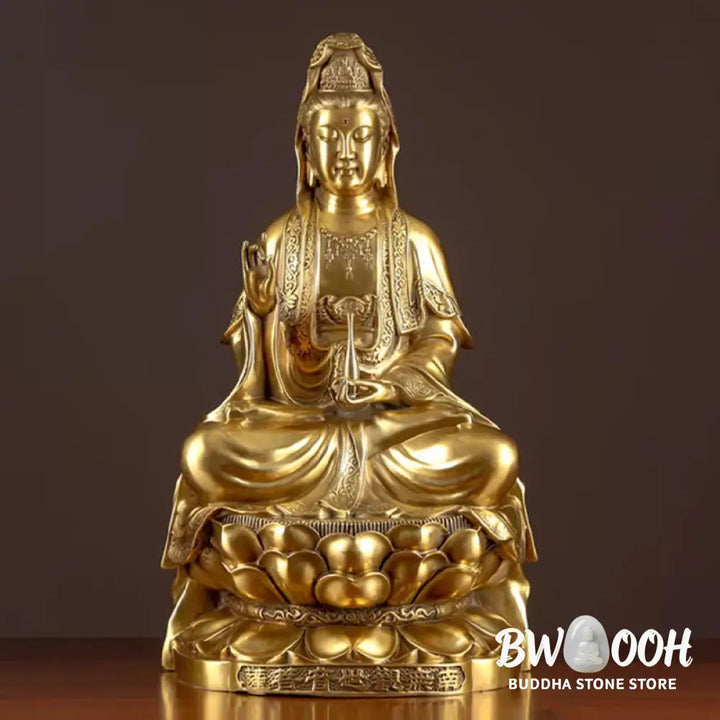 BWOOOH copper Kwan Yin statue - Kwan Yin Avalokitesvara Wealth Bras