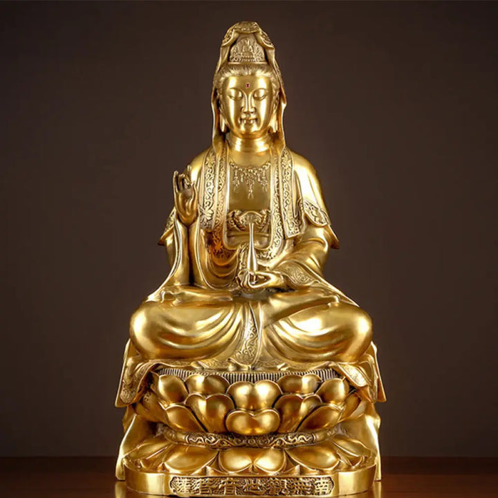 BWOOOH copper Kwan Yin statue - Kwan Yin Avalokitesvara Wealth Bras