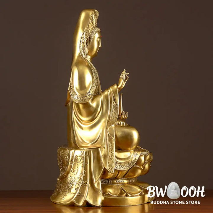 BWOOOH copper Kwan Yin statue - Kwan Yin Avalokitesvara Wealth Bras
