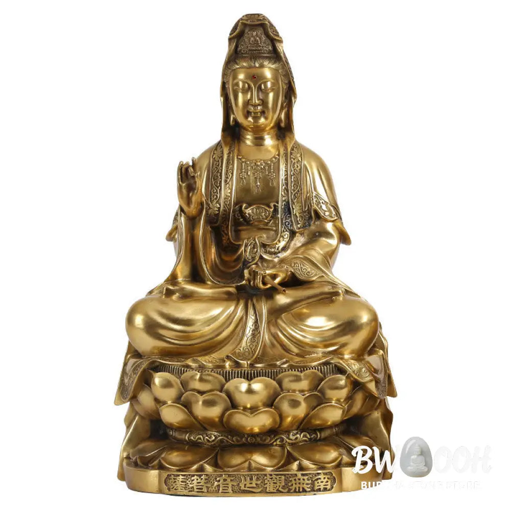 BWOOOH copper Kwan Yin statue - Kwan Yin Avalokitesvara Wealth Bras