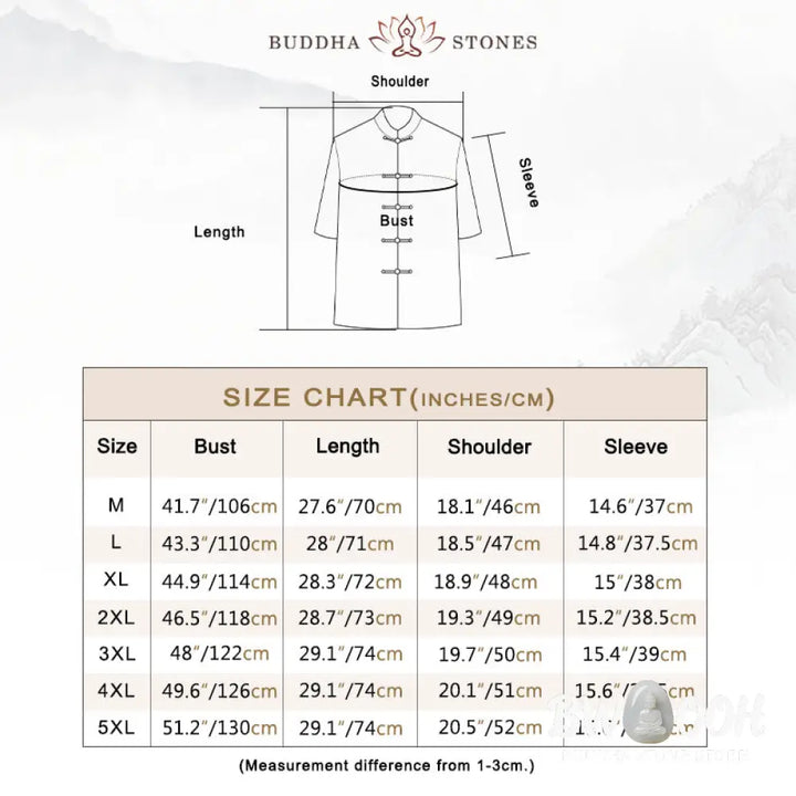 Buddha Stones Landscape Chinese Dragon Pattern Chinese Three Quarter Sleeve Shirt Men T-shirt - T-shirt