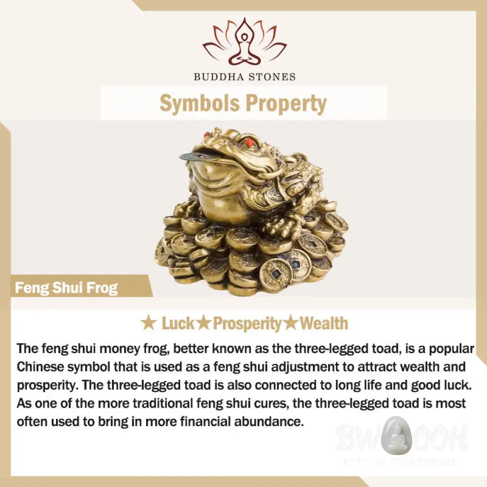 BWOOOH copper Buddha statue - Laughing Buddha Feng Shui Frog Toad