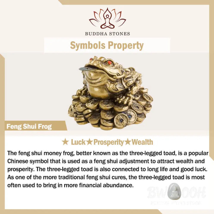 BWOOOH copper Buddha statue - Laughing Buddha Feng Shui Frog Toad