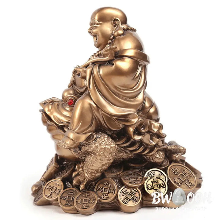 BWOOOH copper Buddha statue - Laughing Buddha Feng Shui Frog Toad
