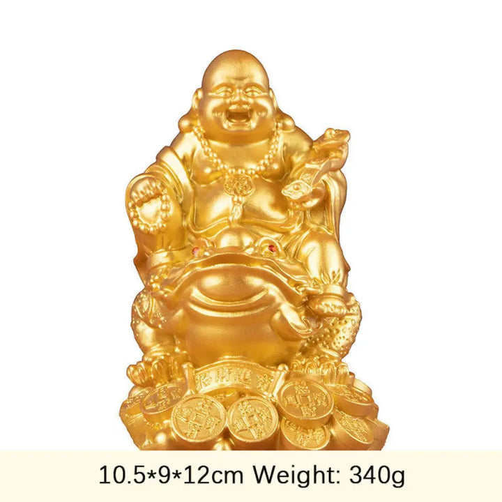 BWOOOH copper Buddha statue - Laughing Buddha Feng Shui Frog Toad