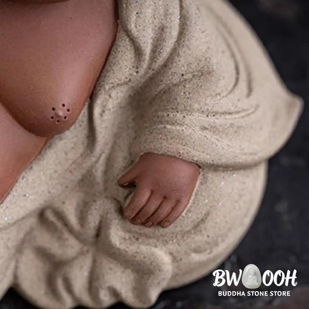 BWOOOH handcrafted Buddha statue - Laughing Buddha Ingots Attract Weal