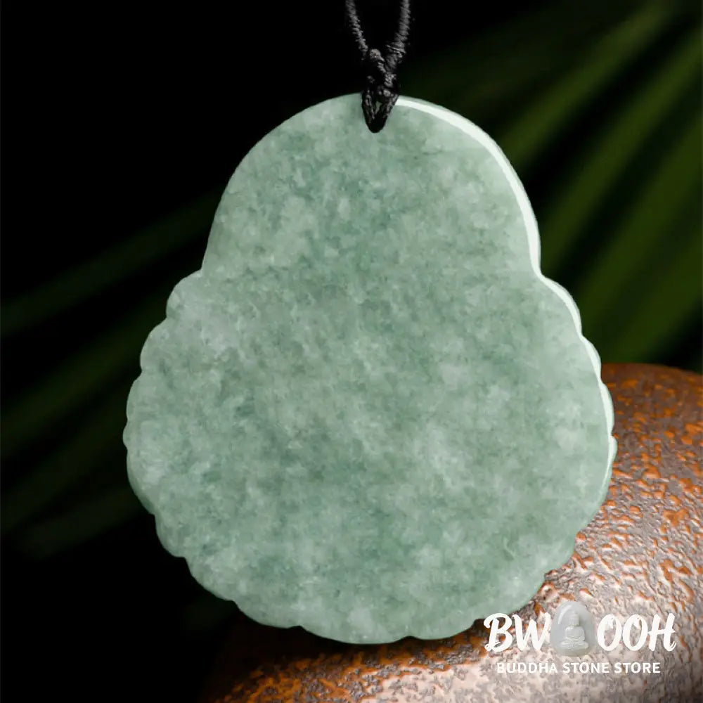 Buddha Stones Laughing Buddha Natural Jade Copper Coin Abundance Necklace Pendant - BWOOOH - Laughing