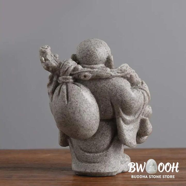 BWOOOH Laughing Buddha Resin Statue Blessing Home Decoration - Decorations
