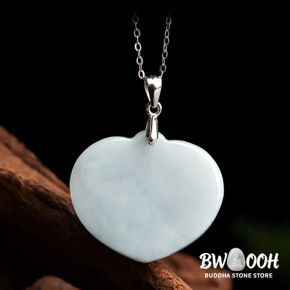 Buddha Stones Laughing Buddha White Jade Luck Blessing Titanium Steel Chain Necklace Pendant - BWOOOH - White