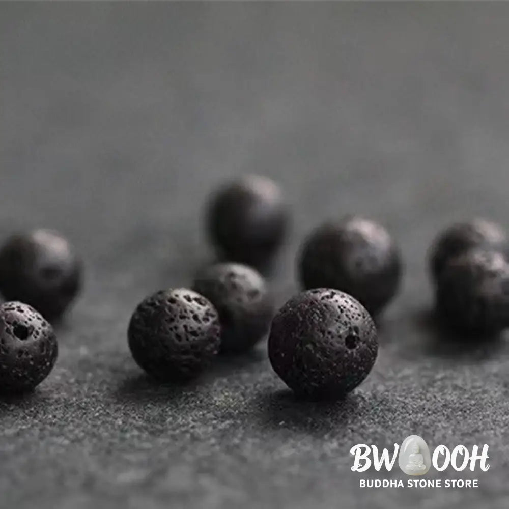 Buddha Stones Lava Rock Fish Scales Bead Healing Bracelet - BWOOOH - Bracelet