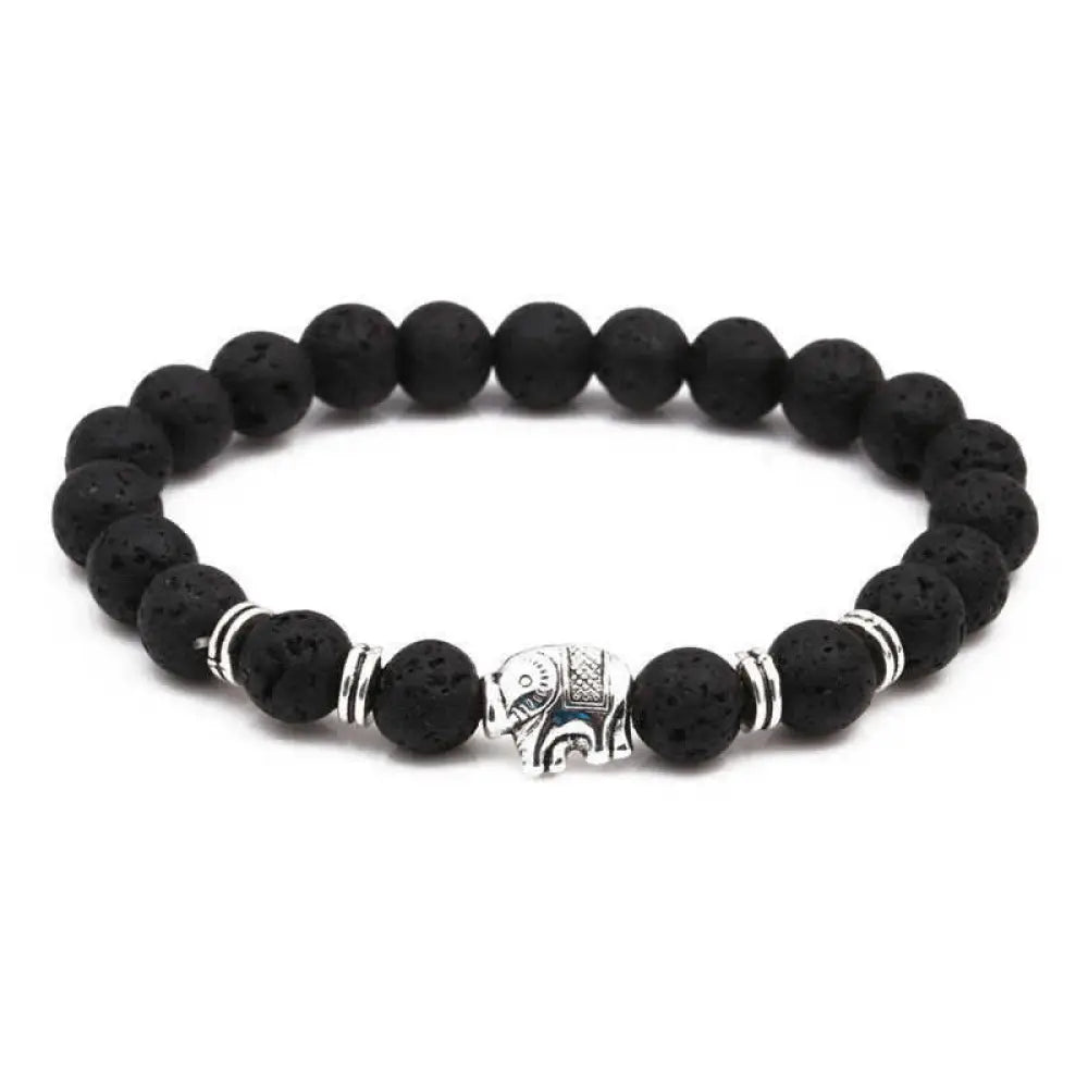 BWOOOH Lava Rock Tiger Eye Stone Elephant Diffuser Peace Healing Bracelet | spiritual healing bracelet