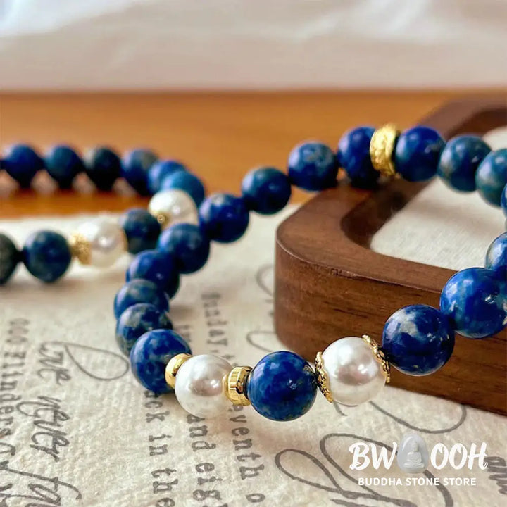 Buddha Stones Lazurite Beads Serenity Balance Bracelet - BWOOOH - Lazurite(Wrist Circumference: 14-16cm) - Bracelet
