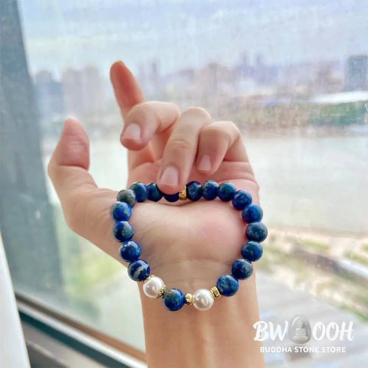 Buddha Stones Lazurite Beads Serenity Balance Bracelet - BWOOOH - Lazurite(Wrist Circumference: 14-16cm) - Bracelet