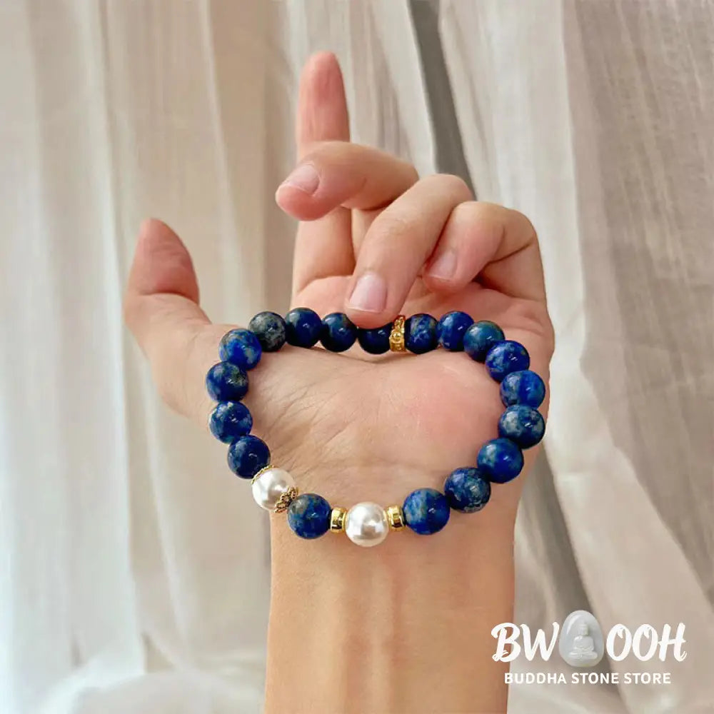 Buddha Stones Lazurite Beads Serenity Balance Bracelet - BWOOOH - Lazurite(Wrist Circumference: 14-16cm) - Bracelet