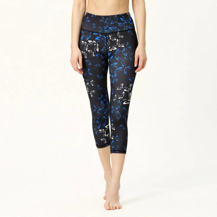 BWOOOH printed yoga leggings - Leaves Butterfly Print Sports Yoga Cropp